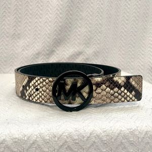 Michael Kors snake print reversible belt